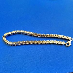 Silver and diamond accents bracelet